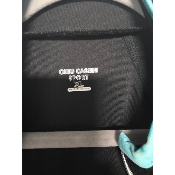 Oleg Cassini Black & Blue Sweatsuit Women's XL Athleisure Jogging Runner Warm - Picture 4 of 16